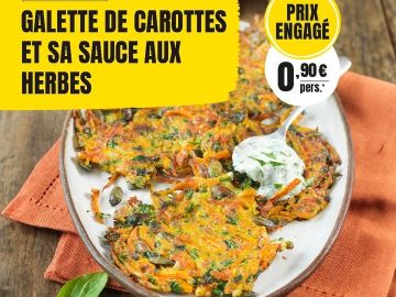 Envie de tester une  recette simple, rapide et accessible à tous ? 🤔👩‍🍳

 Régalez-vous avec nos galettes de carottes et leur sauce aux herbes pour 0,90€* par...