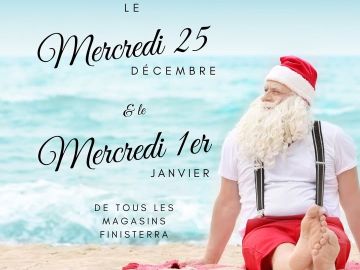 Il n'y a pas que le Père Noël qui prend du repos!

Tous les magasins Finisterra seront fermés les Mercredi 25 Décembre et 1er Janvier, le temps pour nous de...